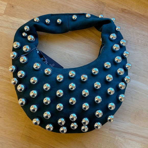 NWT Vince Camuto Aleck Studded Shoulder Bag in Malachite - Picture 8 of 10